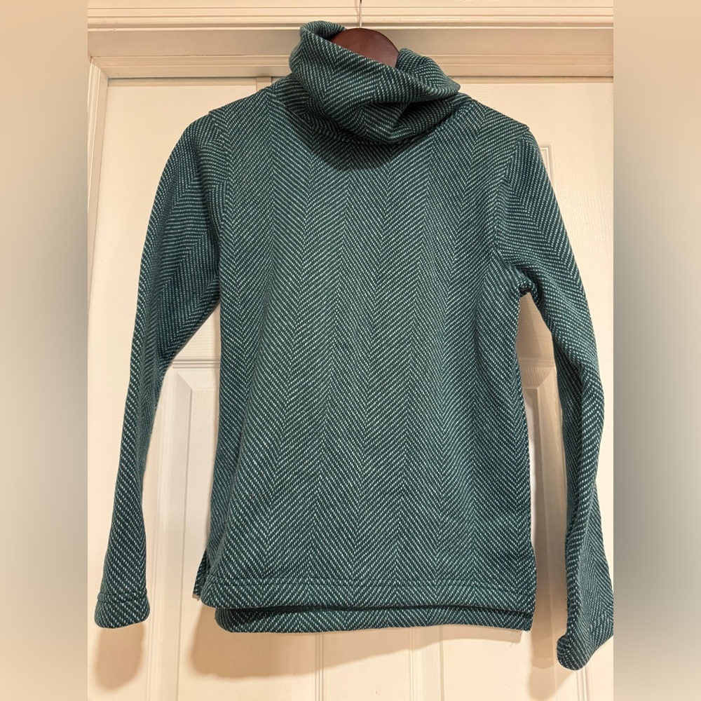 J. Crew Teal Cowl Neck Sweater Long-sleeve funnelneck pullover - Picture 8 of 8